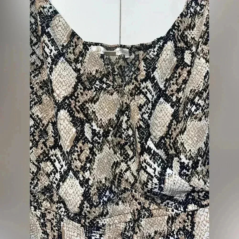 Nine Britton Snakeskin Sleeveless Summer Blouse Size S B46 - Picture 5 of 7